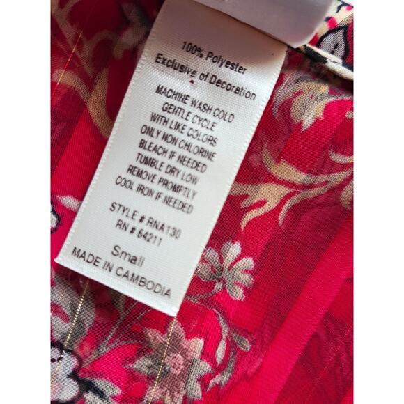 In Bloom by Jonquil Sheer Leopard Floral Robe Small Black Lace Trim - Picture 11 of 11